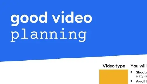 Thumbnail preview of video planning slide